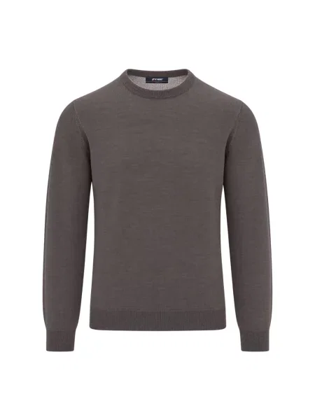 Sweter K-way wełniany brązowy