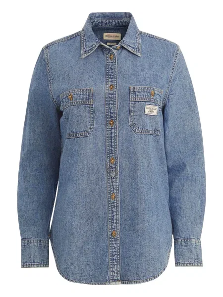 GUESS JEANS Bluză denim albastru