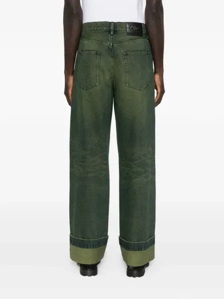 Blugi drepți Simone Rocha verde