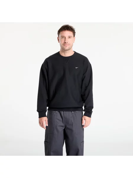 Суитшърт Nike Solo Swoosh Fleece Crew Black/ White L бяло