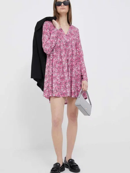 Сукня United Colors of Benetton mini розкльошена фіолетовий