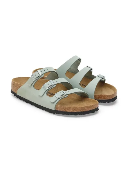 Pantofi Birkenstock din nubuc verde