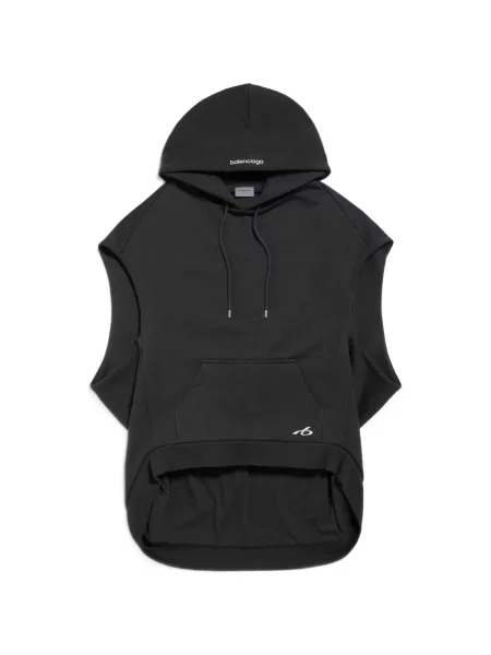 Hanorac cu glugă Balenciaga fără mâneci negru