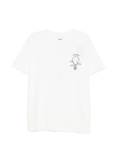 Tricou Flâneur cu imagine alb