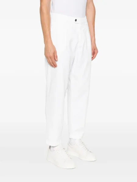 Pantaloni Eleventy plisate alb