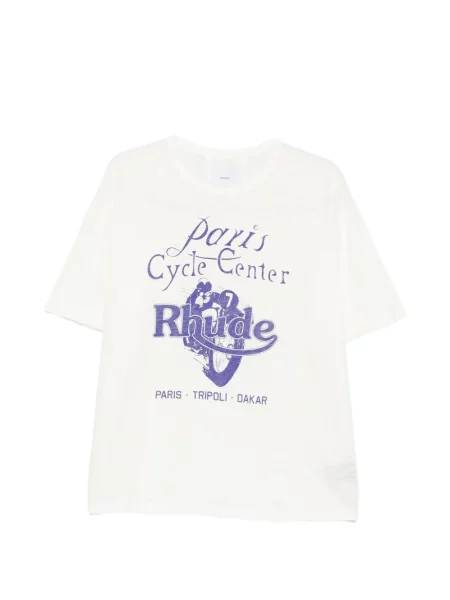 Tricou Rhude cu imagine alb