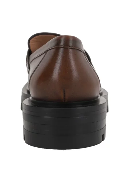 Kožené loafers Santoni hnědé