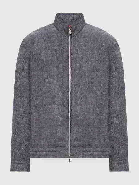 Шерстяная куртка Brunello Cucinelli серая