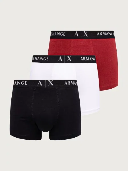 Armani Exchange bokserki dopasowane z białe