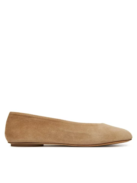 Балетки Weekend Max Mara Todisuede бежевий