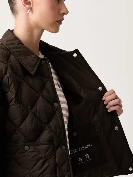 Calvin Klein Jeans капитонирано яке дамско кафяво