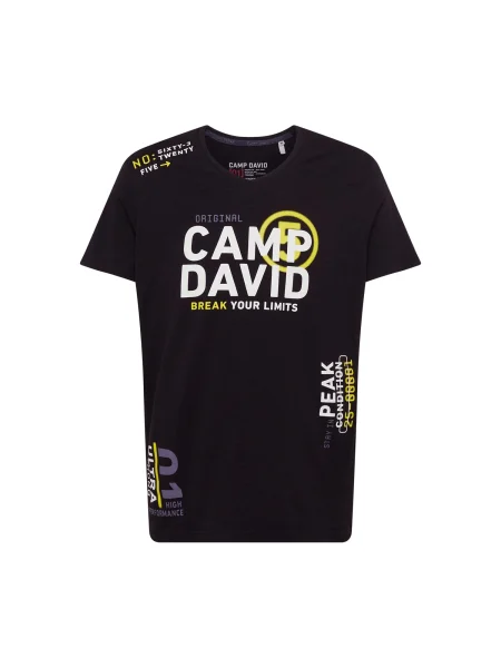 CAMP DAVID Majica rumena / lila / črna bela