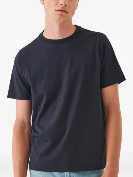 Tricou Patrick Assaraf cu decolteu rotund albastru