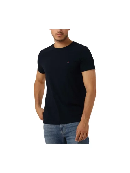 Koszulka polo Tommy Hilfiger ze stretchu niebieska