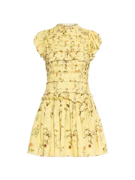 Rochie Allsaints cu model floral cu imagine galben