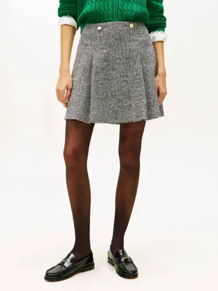 TOMMY HILFIGER Fustă negru alb