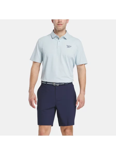 Reebok koszulka polo z dzianiny pique z klejonymi warstwamiunisex ICE BLUE Size: S niebieska