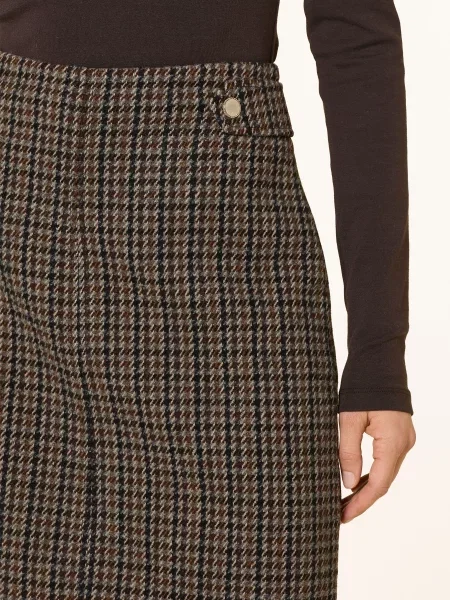 S.Oliver Black Label Sukně tmavě hnědá / šedá černá