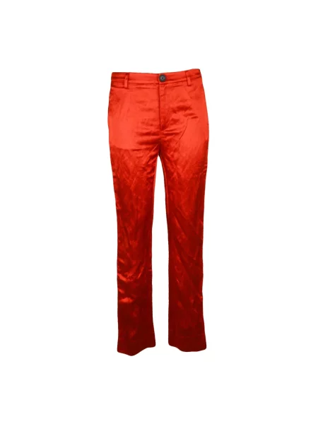 Satynowe spodnie Vivienne Westwood czerwone