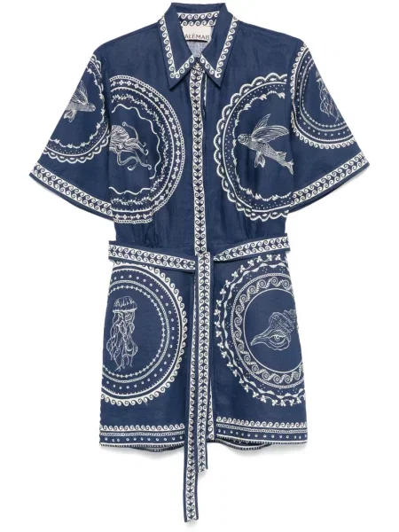 Костюм мини рокля Alemais синьо