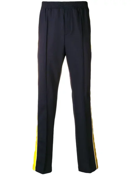 Pantaloni Kenzo cu dungi alergare albastru