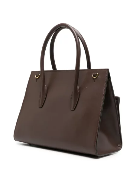 Geantă shopper Furla cu cataramă maro
