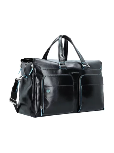 Torebka skórzana Piquadro skórzana czarna