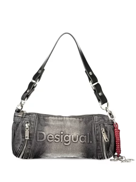 Geantă shopper Desigual cu autograf gri