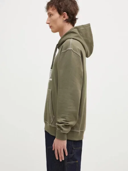 Кофта adidas Originals Wabash з капюшоном з принтом зелений
