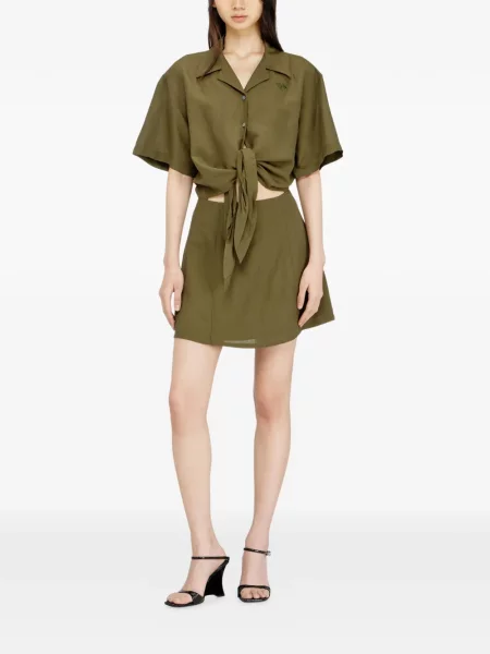 Rochie mini Diesel cu legături de costum mini verde