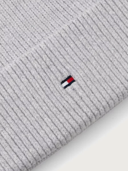 Tommy Hilfiger czapka z dodatkiem wełny szara