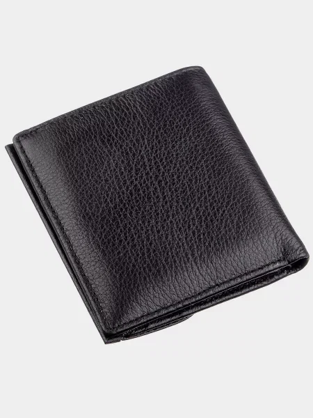 Кожаный кошелек St Leather Accessories черный