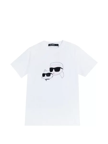Tricou Karl Lagerfeld cu imagine alb