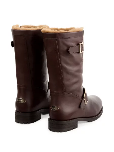 Botine Jimmy Choo cu cataramă maro