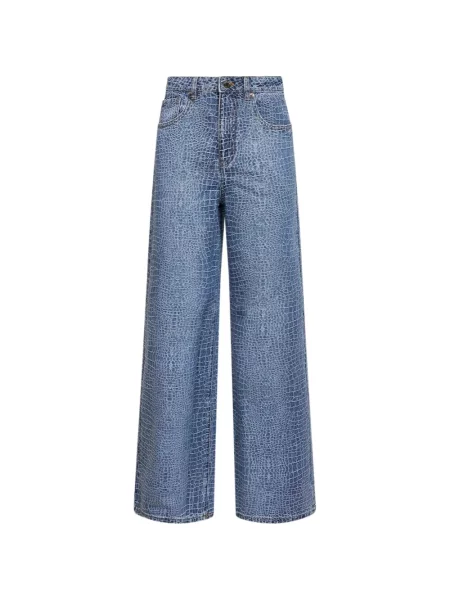 Stras blugi Self-portrait albastru