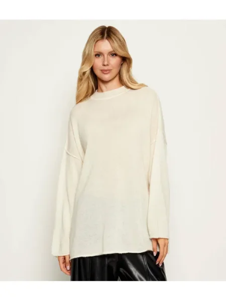 Pinko De lână pulover MARSHALL alb