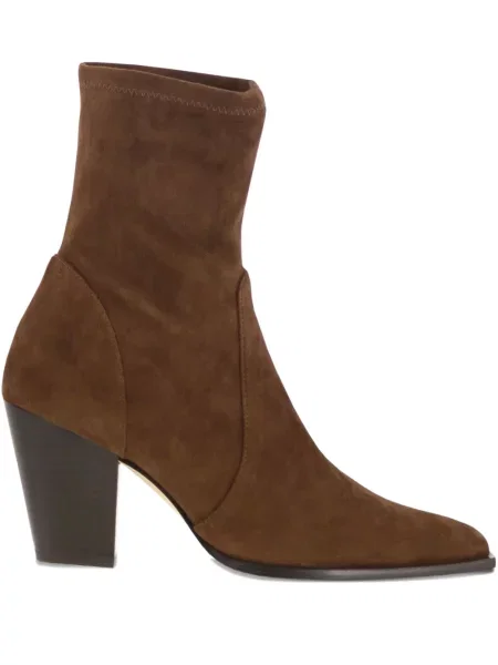 Botine Stuart Weitzman din piele de căprioară maro