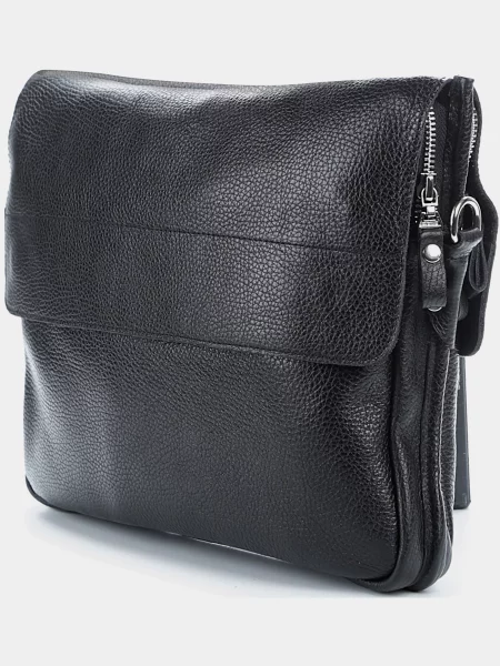 Кожаная сумка через плечо Shvigel черная