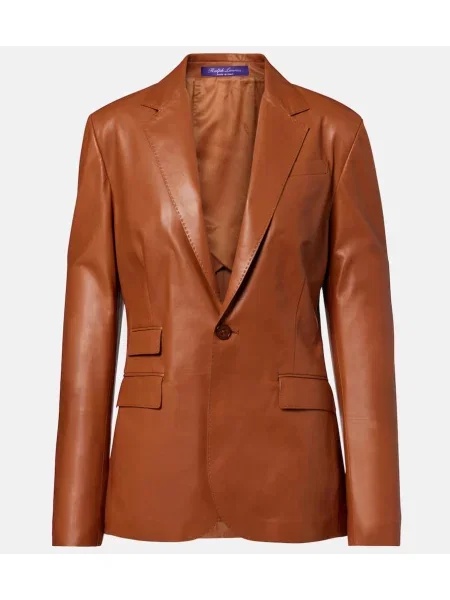 Sacou Ralph Lauren Collection din piele maro
