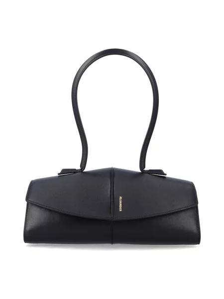 Torebka skórzana Jil Sander czarna