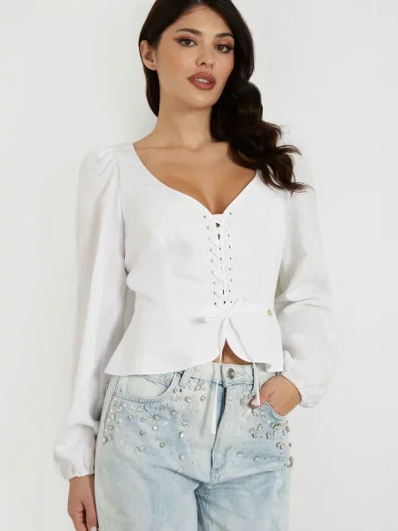 Блуза GUESS ліоцелл білий