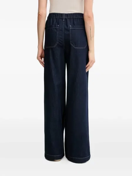 Szerokie jeansy Benetton niebieskie