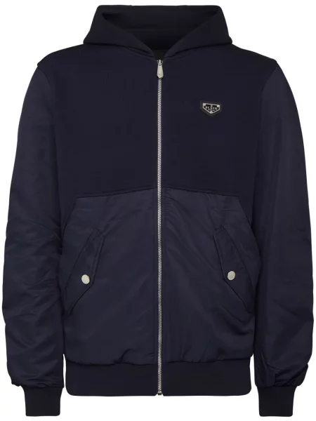 Hanorac cu glugă Philipp Plein albastru