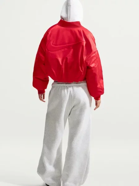 Nike Sportswear γυναικείο μπουφάν bomber από συνθετικό δέρμα Therma-FIT κόκκινο