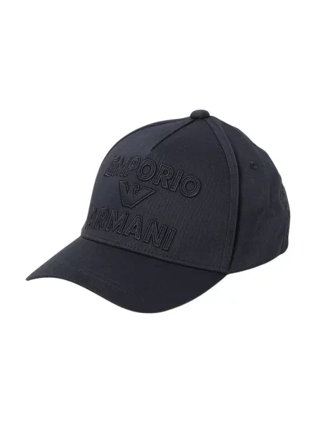 Czapka z daszkiem Emporio Armani niebieska