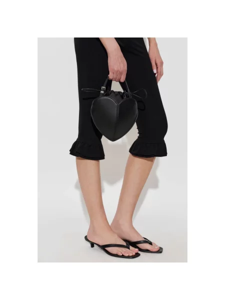 Rotate LEATHER HEART torebka crossbody skórzana czarna