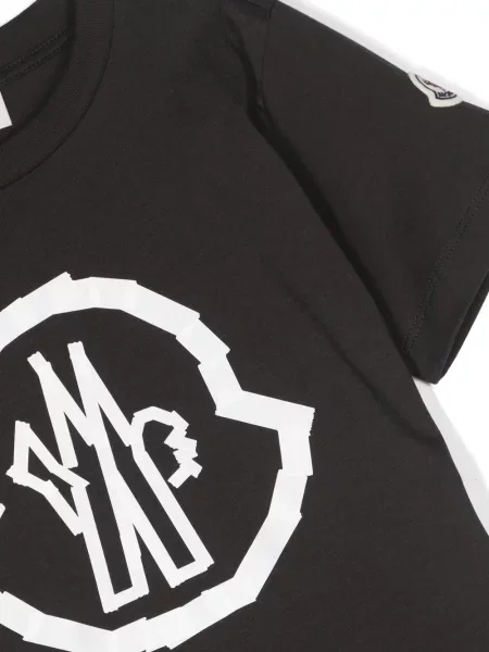 Koszulka dziecięca Moncler Enfant czarna
