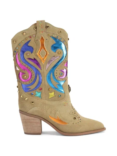 Botine Kurt Geiger London din piele de căprioară maro