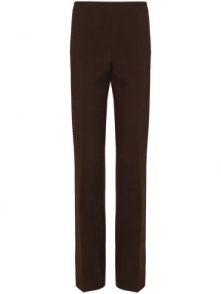Pantaloni Ferragamo plisate maro