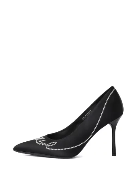 Pantofi cu toc Karl Lagerfeld cu perle negru